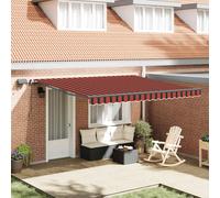 vidaXL Tenda retrattile arancione e marrone 400 × 300 cm