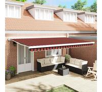 vidaXL Tenda Retrattile arancione e marrone 500 × 300 cm