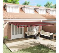 vidaXL Tenda retrattile arancione e marrone 600 × 300 cm