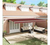 vidaXL Tenda retrattile arancione e marrone 600 × 300 cm