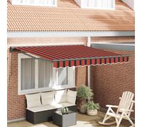 vidaXL Tenda Retrattile Arancione e Nero 300 x 250 cm