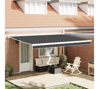 vidaXL Tenda Retrattile Automatica Antracite 450 x 300cm di, Resistente all'Acqua, ai Raggi UV e allo sbiadimento. Ideale Come Copertura per Patio, Giardino, terrazza e per proteggerti dal Sole in m