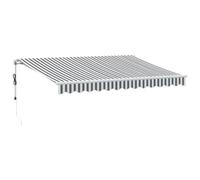 vidaXL Tenda Retrattile Automatica Antracite e Bianco 350x250 cm, tendalino Retrattile, tendalino, tendalino per Patio, Tende retrattili