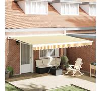 vidaXL Tenda da Sole Automatica Retrattile, Arancione e Bianca, 450 x 300 cm. Resistente alle intemperie, Facile da installare, Perfetta per L'Estate. Ti Offre Ombra per Il Patio, Il Giardino o la t
