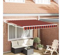 vidaXL Tenda Retrattile Automatica Arancione e Marrone 350 x 250 cm