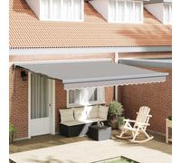 vidaXL Tenda retrattile automatica grigio chiaro 400x300 cm, tessuto di ricambio per tenda vidaXL 4x3 m telaio grigio chiaro