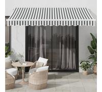 vidaXL Tenda Retrattile Automatica LED Antracite e Bianco 350x250 cm
