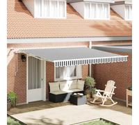 vidaXL Tenda Retrattile Automatica LED Antracite e Bianco 400x300 cm