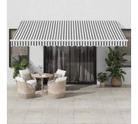 vidaXL Tenda Retrattile Automatica LED Antracite e Bianco 450x350 cm
