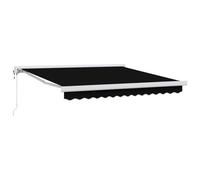 vidaXL Tenda Retrattile Automatica Nera 350 x 250 cm Resistente ai Raggi UV e all'Acqua. Ombra da Esterno, Regolazione Manuale per Comfort Massimo. Copertura per Patio, Giardino, Terrazza. Protezion