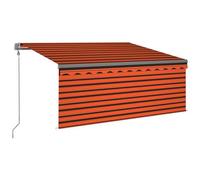 VIDAXL - Tenda Retrattile Automatica Parasole 3,5x2,5m Arancio Marrone
