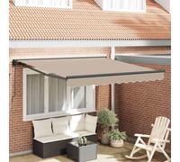 vidaXL Tenda Retrattile Beige 350 x 250 cm Poliestere e Metallo