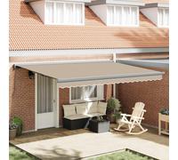 vidaXL Tenda retrattile Beige 4 × 3 m Tela e Alluminio