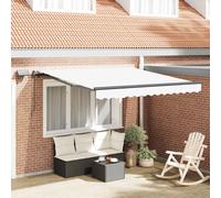 vidaXL Tenda retrattile Bianco 300 x 250 cm Tessuto e Alluminio