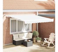 vidaXL Tenda retrattile Bianco 350 x 250 cm Poliestere