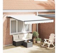 vidaXL Tenda retrattile Bianco 350 x 250 cm Poliestere