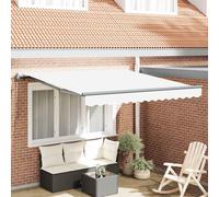 vidaXL Tenda Retrattile Bianco 350 x 250 cm Tessuto e Alluminio