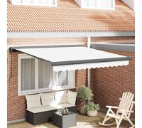 vidaXL Tenda Retrattile Bianco 350 x 250 cm Tessuto e Metallo