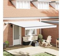 vidaXL Tenda Retrattile Bianco 400 ×350 cm Tessuto