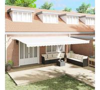 vidaXL Tenda Retrattile Bianco 600 × 300 cm Tessuto e Metallo