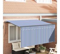 vidaXL Tenda retrattile Blu e Bianco 300 x 200 cm