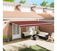 vidaXL Tenda Retrattile con arancione e marrone 500 ×350 cm Tessuto