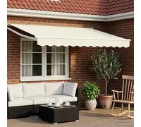 vidaXL Tenda retrattile Crema 3,5 x 2 m 100% Poliestere e Alluminio