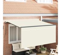 vidaXL Tenda Retrattile Crema 300 x 200 cm Poliestere e Alluminio