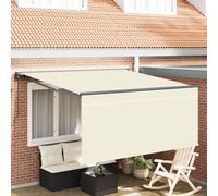 vidaXL Tenda Retrattile Crema 350 x 250 cm Poliestere e Alluminio