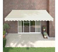 vidaXL Tenda retrattile Crema con Struttura Bianca 4 × 3 m