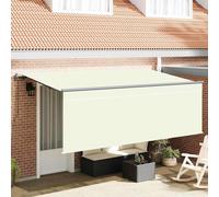 vidaXL Tenda Retrattile Crema e Antracite e Marrone 400 x 200 cm