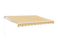 vidaXL Tenda Retrattile Gialla e Bianca 3x2,5 m in Tessuto e Alluminio
