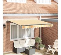 vidaXL Tenda retrattile Giallo 300 x 200 cm Tessuto