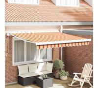 vidaXL Tenda Retrattile giallo e arancione 350 x 250 cm