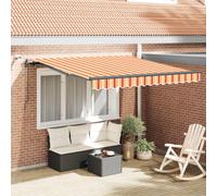 vidaXL Tenda retrattile Giallo e Arancione 350 x 250 cm Poliestere