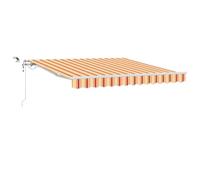 vidaXL Tenda Retrattile Giallo e Arancione 350 x 250 cm, Tenda retrattile, moderna e resistente, per esterni, protezione UV, soluzione versatile, ideale per giardini