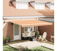 vidaXL Tenda retrattile Giallo e Arancione 450 × 350 cm