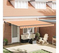 vidaXL Tenda retrattile Giallo e Arancione 450 x 300 x 165 cm