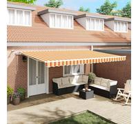 vidaXL Tenda Retrattile Giallo e Arancione 500 × 300 cm