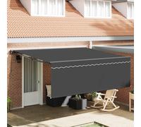 vidaXL Tenda Retrattile Giallo e Bianco 350 x 250 cm