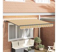 vidaXL Tenda Retrattile Giallo e Grigio 250 x 200 cm Tessuto