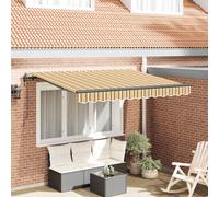 vidaXL Tenda Retrattile Giallo e Grigio 250 x 200 cm Tessuto
