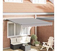 vidaXL Tenda Retrattile Grigio chiaro 350 x 250 cm Tessuto e Alluminio