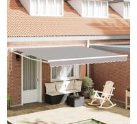 vidaXL Tenda Retrattile Grigio chiaro 400 × 300 cm Poliestere