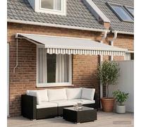 Tenda retrattile Grigio chiaro e bianco 350 x 250 cm