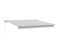 vidaXL Tenda retrattile Grigio chiaro e bianco 350 x 250 cm