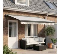 Tenda retrattile Grigio chiaro e bianco 400 × 300 cm