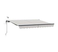 vidaXL Tenda retrattile Grigio chiaro e bianco 500 × 300 cm Poliestere