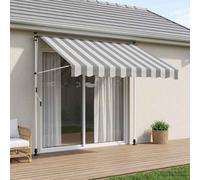 Tenda retrattile manuale Antracite e Bianco 250 cm