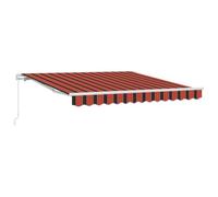 vidaXL Tenda retrattile manuale arancione e marrone 300x250 cm